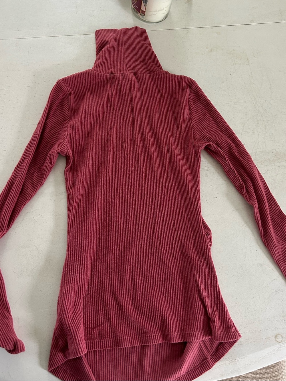 Old Navy Ribbed Long Sleeve Turtleneck Top - Rose
